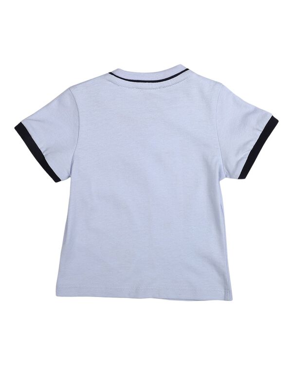 Boys Light Blue Short Sleeve Knitted T- Shirt image number 1